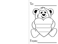 Card Template Foldable Printable Valentines Day Cards To Color